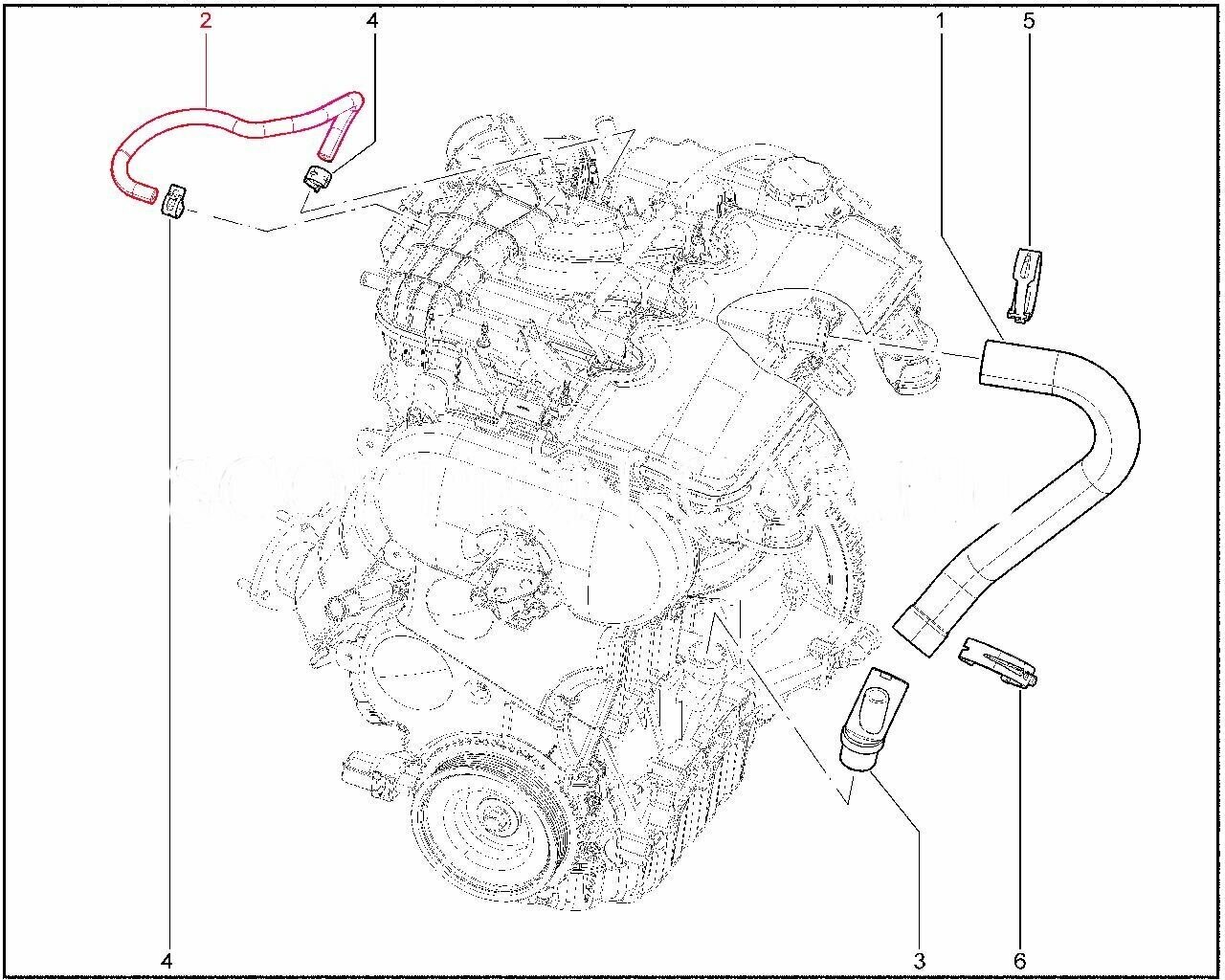 LADA 21126101424000 Трубка вентиляции картера ВАЗ-2170