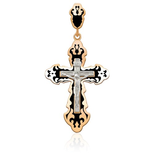 фото Крест даръ крест из красного золота с эмалью (2260)
