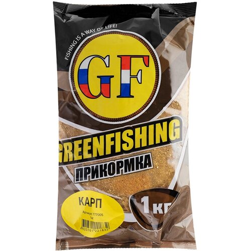 GREENFISHING Прикормка Greenfishing GF, карп, 1 кг прикормка greenfishing gf универсальная 1 кг