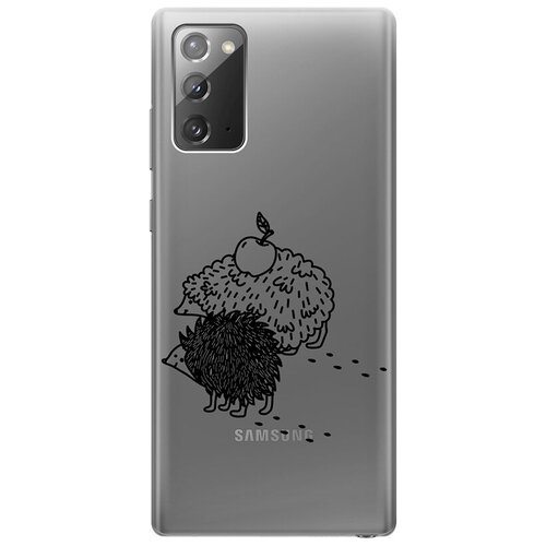 Чехол - накладка Transparent для Samsung Galaxy Note 20 с 3D принтом Funny hedgehogs чехол накладка transparent 3d для samsung galaxy a01 с принтом funny hedgehogs