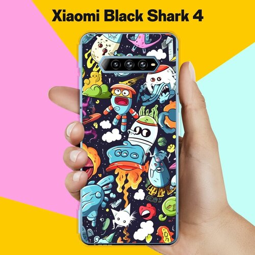 Силиконовый чехол на Xiaomi Black Shark 4 Пак / для Сяоми Блэк Шарк 4 силиконовый чехол на xiaomi black shark 4 сяоми блэк шарк 4 мандала взрыв цвета