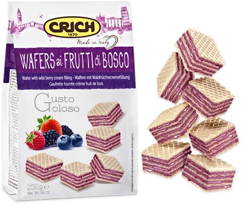 Вафли Crich Wafers with forest fruits filling с ягодно-кремовой начинкой, 250 г