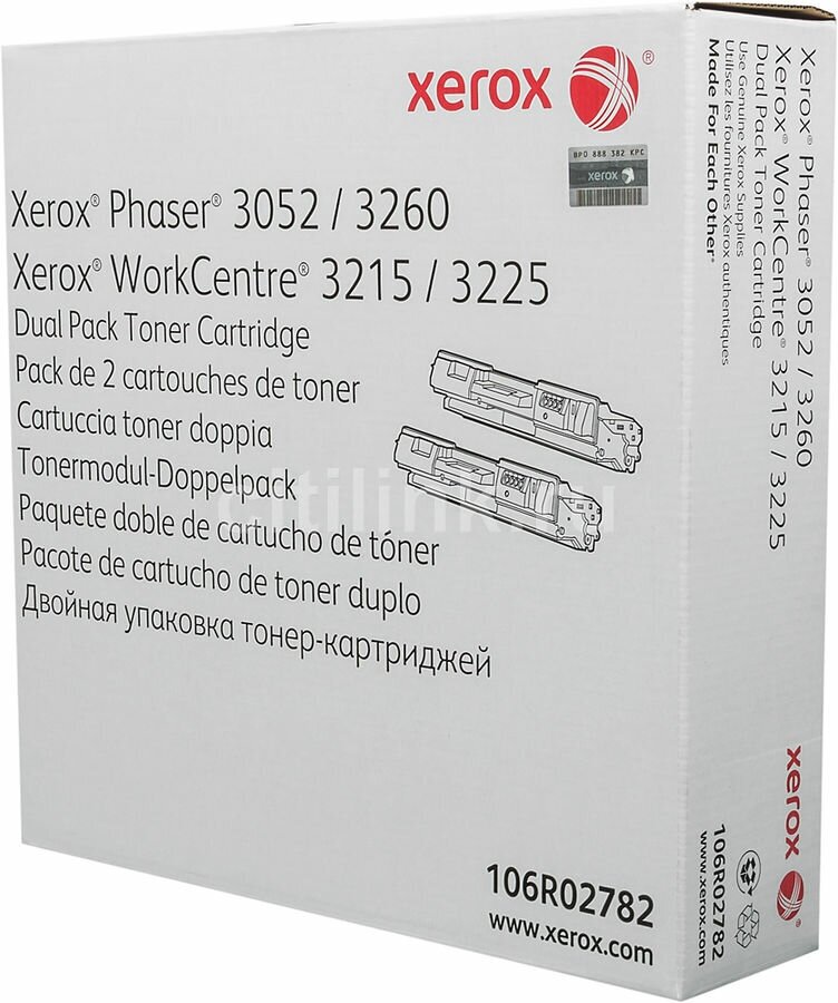 Картридж (двойная упаковка) XEROX 106R02782, черный / 106R02782
