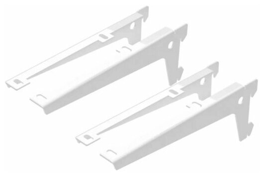 Кронштейн одинарный для ДСП 180 мм 4 шт (L+R) белый