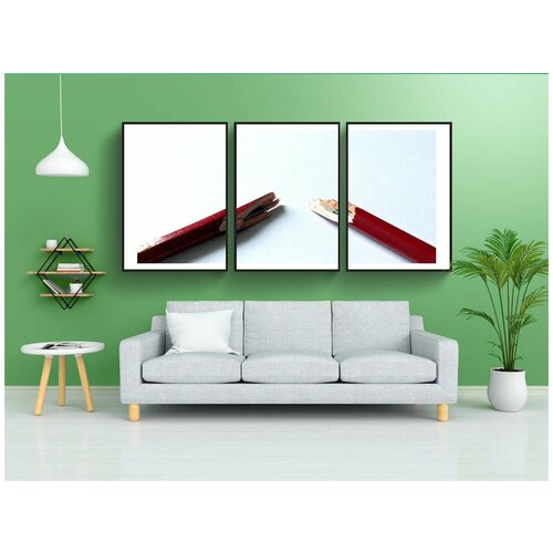 фото Набор модулных постеров для интерьера "карандаш, перелом, сломанный" 60x90 см. в тубусе, без рамки lotsprints