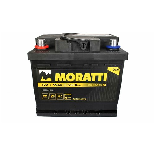 Аккумуляторная батарея MORATTI 6СТ55 LB1R низкий кубик