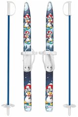 Лыжи детские Олимпик Лыжики-пыжики, Пингвинята 75 см, крепление мягкое, с палками стеклопластик