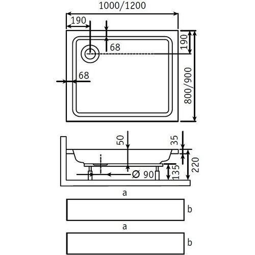 RGW Душевой поддон Style PR 90х100 RGW