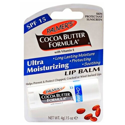 Palmers Cocoa Butter Formula Ultra Moisturizing Lip Balm SPF 15 palmer s ультраувлажняющий бальзам для губ с spf 15 оригинальный 2 упаковки 8 г 0 30 унции