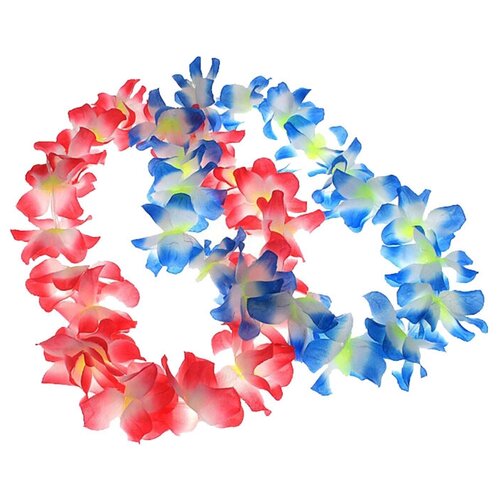 фото Гавайское ожерелье "крупные цветы", цвета микс страна карнавалия