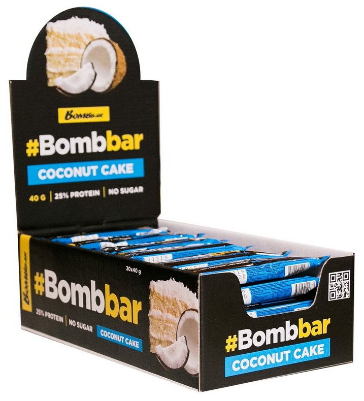Bombbar, Протеиновый батончик в шоколаде, упаковка 30шт по 40г (фисташковая меренга)