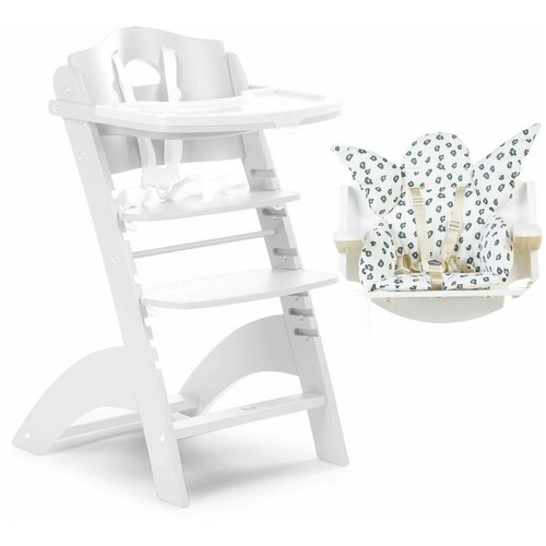 фото Стульчик для кормления childhome lambda 2 white с подушкой angel leopard childhome,childhome