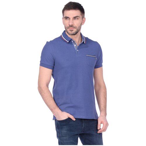 фото Поло baon поло с цветными полосками baon, размер: s, синий