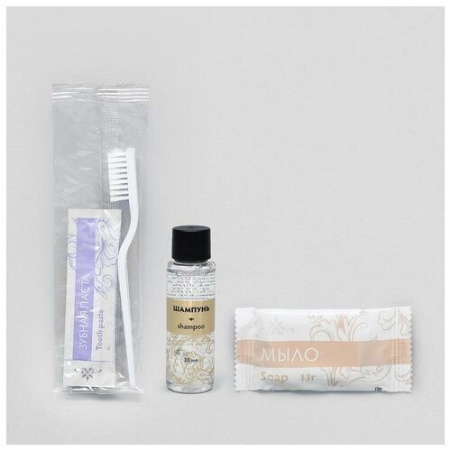 Набор из 3 предметов Travel Зубной набор Шампунь в флаконе Мыло100 шт 7293₽
