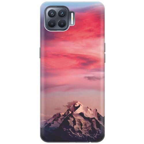 фото Ультратонкий силиконовый чехол-накладка для oppo reno4 lite с принтом "горы и небо" gosso