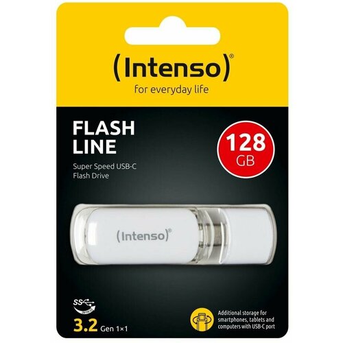 Флеш-накопитель (Intenso) Flash Line USB-C 3.1 Gen 1 128 GB (Germany) usb флеш накопитель hama 00182497 usb 3 0 type c 256 gb