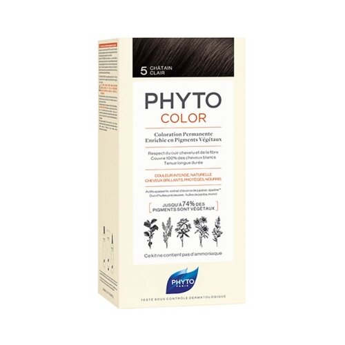 PHYTO PhytoColor краска для волос Coloration Permanente, 5 Светлый шатен, 150 мл phyto phytocolor краска для волос 4 шатен 300 мл