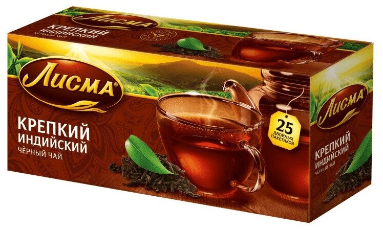 Лисма чай черный Крепкий, 27 упаковок по 25 пакетиков