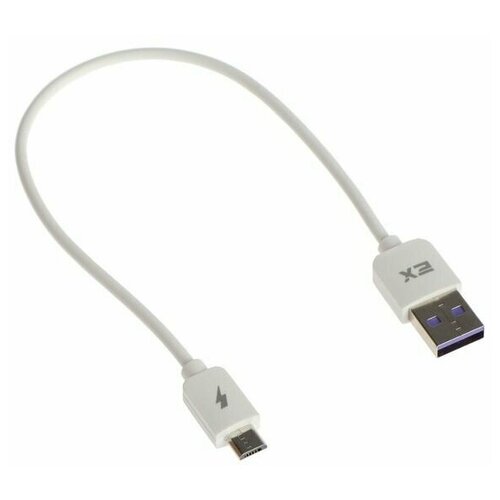 Кабель ТероПром 9393029 Exployd EX-K-1388, microUSB - USB, 2.4 А, 0.25 м, силиконовая оплетка, белый адаптер переходник usb a micro b