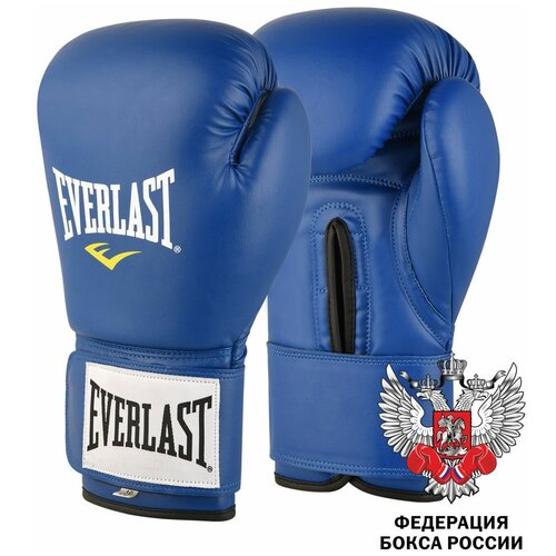 фото Перчатки для любительского бокса amateur cometition pu blue - everlast - синий - 12 oz