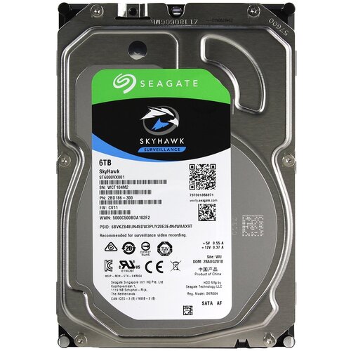 Жесткий диск Seagate SkyHawk 6 ТБ ST6000VX001 жесткий диск seagate skyhawk 6tb st6000vx001