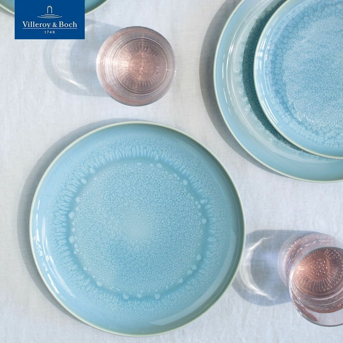 фото Плоская тарелка Crafted Blueberry turquoise like. by Villeroy & Boch, 26 см, Фарфор