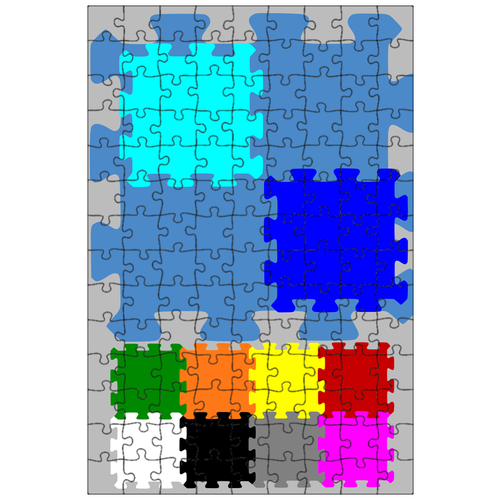 фото Магнитный пазл 27x18см."головоломка, мат, кафельная плитка" на холодильник lotsprints