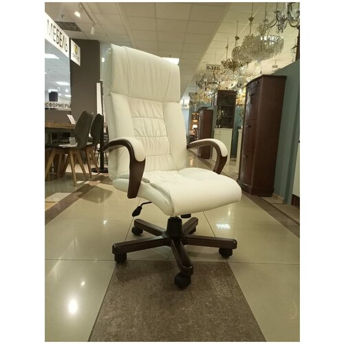 Компьютерное кресло - Стефф кожа/дерево