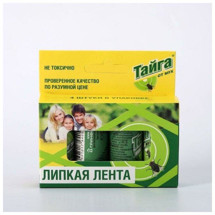 Липкая лента Тайга ИН-02 от мух, 50 г, 4 шт. - фотография № 7