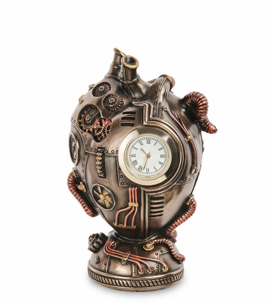 WS-1070 Часы настольные в стиле Стимпанк Сердце (Veronese)
