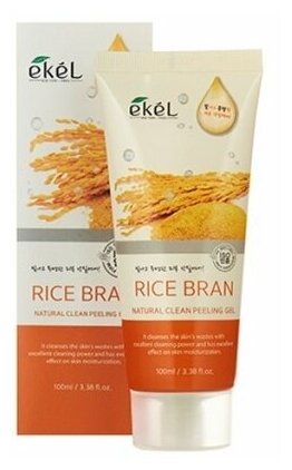 EKEL Пилинг-скатка с экстрактом риса Natural Clean peeling gel Rice Bran, 100мл