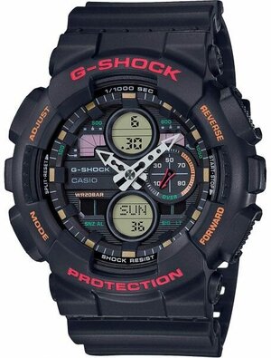 Наручные часы CASIO G-Shock GA-140-1A4, черный, красный