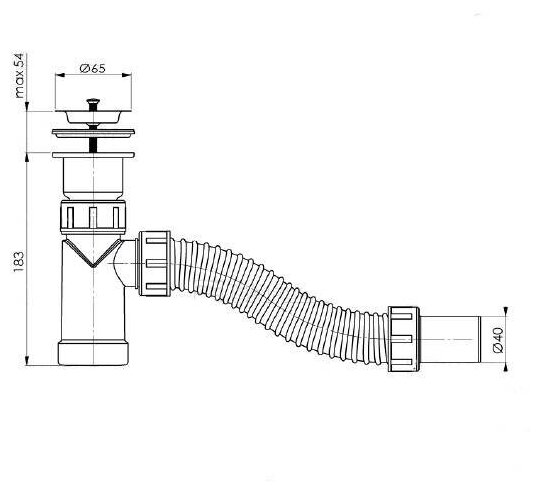 Сифон для раковины Pestan Bettoserb 125310 с выпуском - фотография № 3