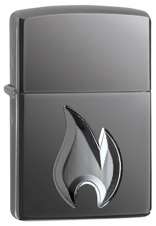 Оригинальная бензиновая зажигалка ZIPPO Armor™ 29928 Zippo Flame Design с покрытием Black Ice®