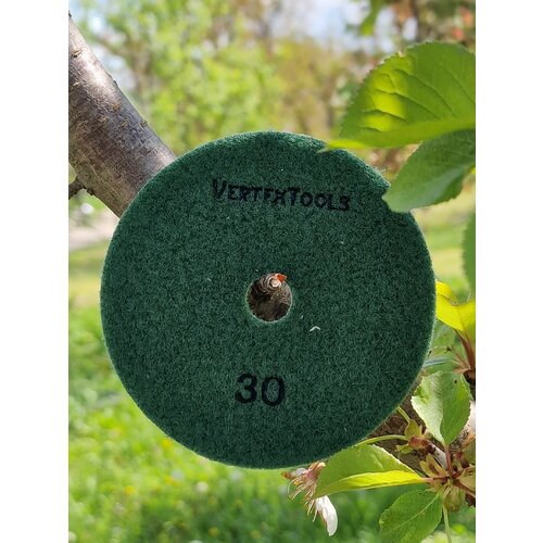 Черепашка для шлифовки керамогранита гранита плитки 100 мм зернистость 30 Вертекс 252₽