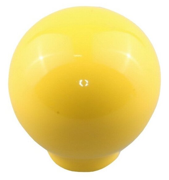 Ручка-кнопка керамика BRANTE 32мм шар желтый