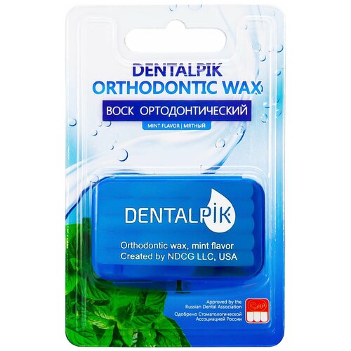 Купить Ортодонтический воск для брекетов, кап и пластинок Dentalpik Orthodontic Wax mint flavor, мятный, бесцветный, Полоскание и уход за полостью рта