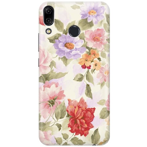 фото Силиконовый чехол на asus zenfone 5z (zs620kl) / асус зенфон 5 зет с принтом "нежные цветы" gosso