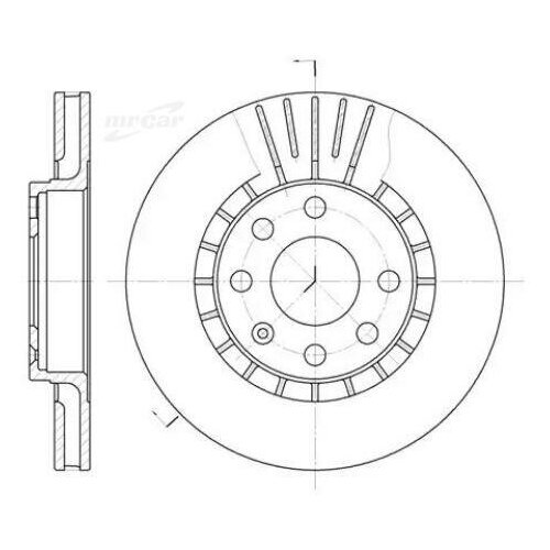фото Remsa 617810 6178.10_диск тормозной передний\opel astra/ascona/kadett 1.4-2.0d 87