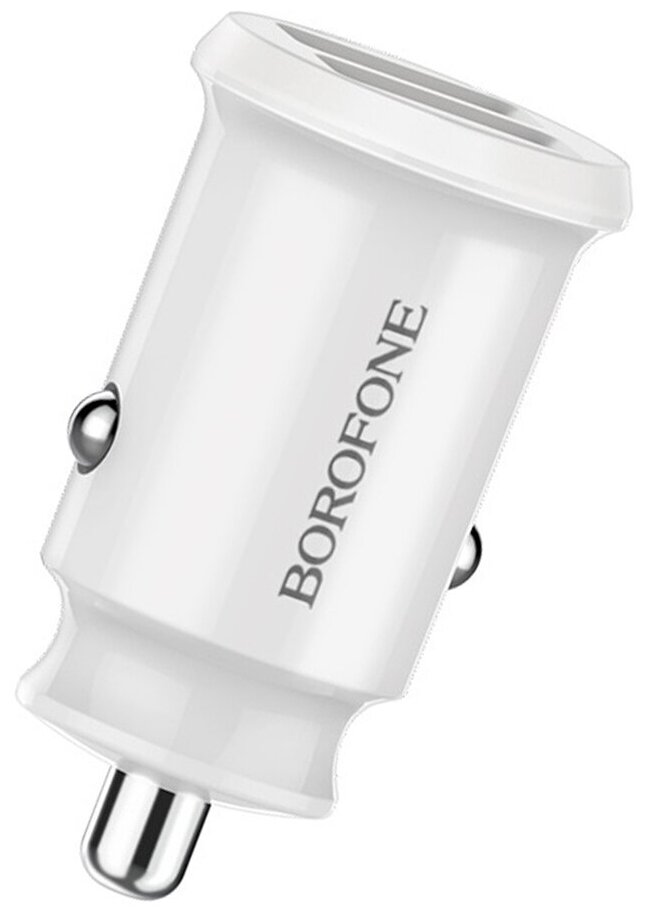 Автомобильное зарядное устройство (АЗУ) Borofone BZ8 (2 USB) 2.4 А, белый