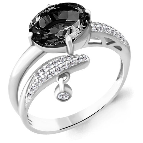 фото Серебряное кольцо aquamarine с фианитом и нанокристаллом грей а6902483а diamant-online