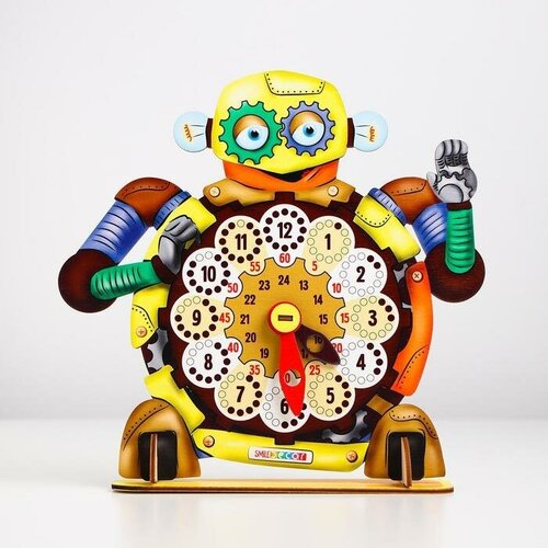 Часы Робот часы секундные познавательные цветные игрушки для детей раннее дошкольное учебное пособие детские деревянные часы монтессори игрушка