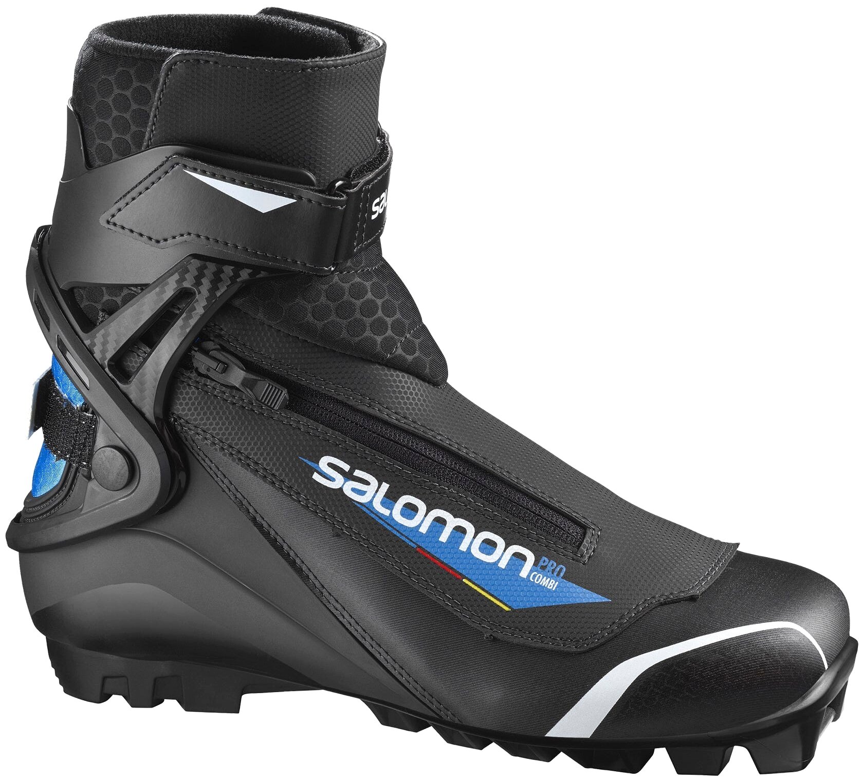 Лыжные ботинки Salomon Pro Combi 408685 SNS Pilot (черный/синий/белый) 2019-2020 39 EU