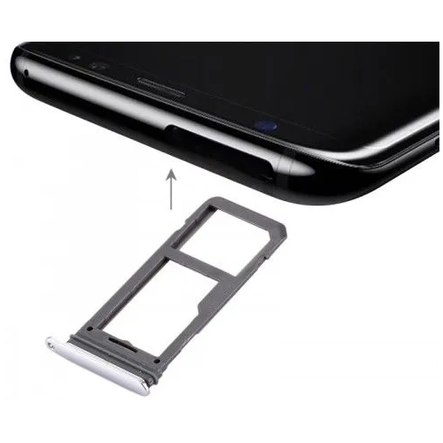 Сим лоток / Держатель сим карты / Контейнер SIM / sim holder SIM для Samsung G950F / G955F ( S8 / S8+ ) Серебро