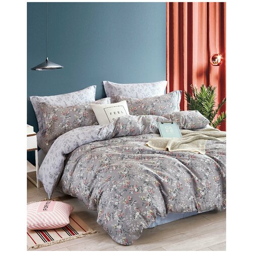 фото Постельное бельё asabella 1565-6 евро, печатный сатин текстиль асабелла