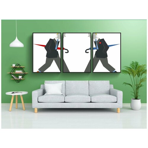 фото Набор модулных постеров для интерьера "мужчины, старый, детективы" 60x90 см. в тубусе, без рамки lotsprints