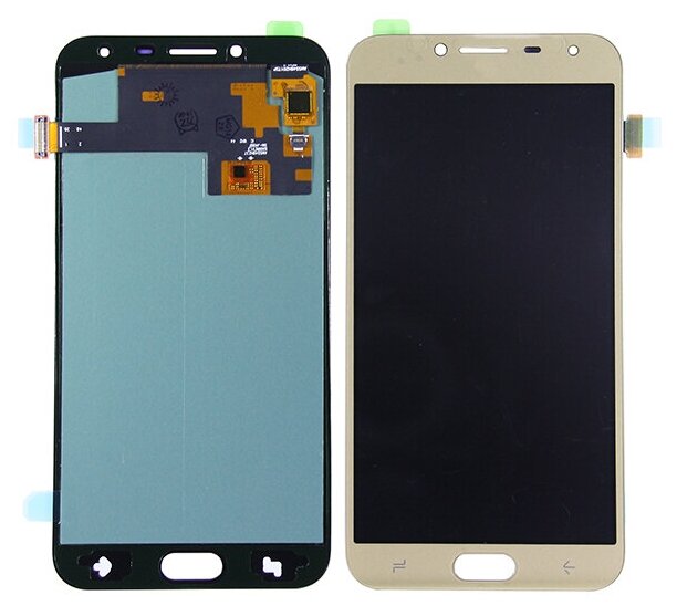 Дисплей для Samsung J400F (J4 2018) в сборе с тачскрином Золото - (OLED, с регулировкой подсветки)