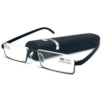 Готовые коррегирующие полуободковые очки FEDROV черная оправа +1.50 c футляром 188