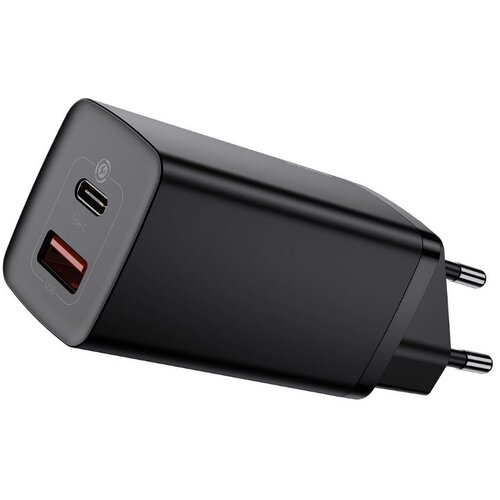 Сетевое зарядное устройство Baseus GaN2 Lite Quick Charger Type-C+USB 65W EU CCGAN2L-B01 Black (черный)