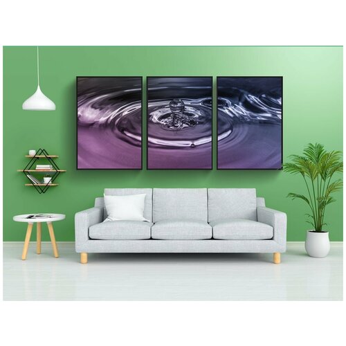 фото Набор модулных постеров для интерьера "капля воды, капли, красить" 60x90 см. в тубусе, без рамки lotsprints